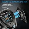 Tempo Baitcasting Reel New Vertix LP , High-Tech Innovative Fishing Reel, 7+1 Ball Bearing ,20 lbs Carbon Fiber Drag,Powerful & Durable Casting Reel with 6.6:1 Gear Ratio, Dark Grey, (N-LPD-L66) view 4