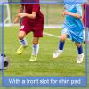 Boyiee 3 Pairs Kids Shin Guard Sleeves Youth Soccer Shin Guard Socks Breathable Calf Covers Holders Soccer Socks with Pockets(White, Black, Blue,Small) view 3