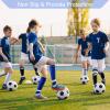Boyiee 3 Pairs Kids Shin Guard Sleeves Youth Soccer Shin Guard Socks Breathable Calf Covers Holders Soccer Socks with Pockets(White, Black, Blue,Small) view 4