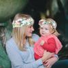 LABANCA 2 Pack Mom and Daughter Floral Print Elastic Cloth Hairbands Bandana Bow Head Band Wrap (Color 6) view 4