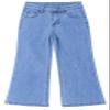 KIDSCOOL SPACE Girls Denim Pants,Simple Design Flared Jeans, Light Blue, 6 Years view 1