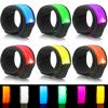 6PCS Led light Up Slap Wristband for Running, Glow In The Dark Slap Bracelets Arm Band Reflective Strips for Night Safety Cycling Walking Concert Camping Party Fishing, Wrist Light Flashing 3 Modes view 2