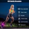 6PCS Led light Up Slap Wristband for Running, Glow In The Dark Slap Bracelets Arm Band Reflective Strips for Night Safety Cycling Walking Concert Camping Party Fishing, Wrist Light Flashing 3 Modes view 4