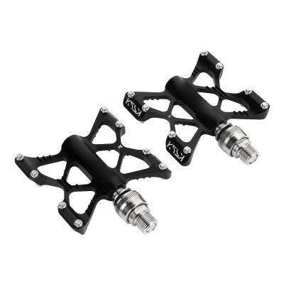 1 PCS Quick Release Pedals, Aluminum Alloy Pedals, Suitable for Road and Mountain Folding (Black (Boxed))