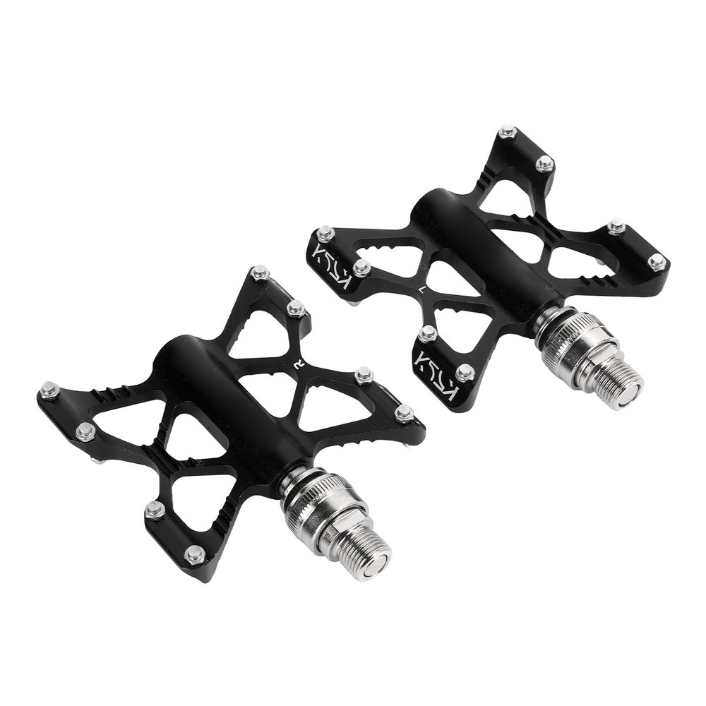 1 PCS Quick Release Pedals, Aluminum Alloy Pedals, Suitable for Road and Mountain Folding (Black (Boxed))