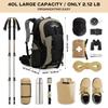 Maelstrom Hiking Backpack,Camping Backpack,40L Waterproof Hiking Daypack with Rain Cover,Lightweight Travel Backpack,Khaki view 2