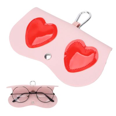 Brrnoo Sunglasses Case Eyeglass Cases, Glasses Bag Cute Fashion Red Love Pattern Portable Glasses Storage Decoration Bag Microfiber Case Pouch Bag Glasses Sunglasses Case Soft