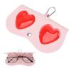 Brrnoo Sunglasses Case Eyeglass Cases, Glasses Bag Cute Fashion Red Love Pattern Portable Glasses Storage Decoration Bag Microfiber Case Pouch Bag Glasses Sunglasses Case Soft view 1
