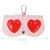 Brrnoo Sunglasses Case Eyeglass Cases, Glasses Bag Cute Fashion Red Love Pattern Portable Glasses Storage Decoration Bag Microfiber Case Pouch Bag Glasses Sunglasses Case Soft view 2