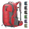 Maelstrom Hiking Backpack,Camping Backpack,40L Waterproof Hiking Daypack with Rain Cover,Lightweight Travel Backpack,Red view 1