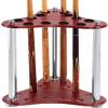 Cue Racks Pool Cue Rack Wood Freestanding Pool Cues Racks Standing Cue Rack Triangle 12 Holes Family Club Billiard Room Billiard WEWYQSJXBXF-211222(Size:34 * 60cm) view 1
