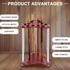 Cue Racks Pool Cue Rack Wood Freestanding Pool Cues Racks Standing Cue Rack Triangle 12 Holes Family Club Billiard Room Billiard WEWYQSJXBXF-211222(Size:34 * 60cm) view 4