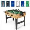 Giantex 10-in-1 Multi Game Table, Combo Game Table Set w/Hockey, Foosball Pool Ping-Pong Chess Cards Checkers Bowling, Shuffleboard, Backgammon, Adult Size Foosball Table for Game Room, Family view 1