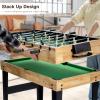 Giantex 10-in-1 Multi Game Table, Combo Game Table Set w/Hockey, Foosball Pool Ping-Pong Chess Cards Checkers Bowling, Shuffleboard, Backgammon, Adult Size Foosball Table for Game Room, Family view 3
