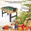 Giantex 10-in-1 Multi Game Table, Combo Game Table Set w/Hockey, Foosball Pool Ping-Pong Chess Cards Checkers Bowling, Shuffleboard, Backgammon, Adult Size Foosball Table for Game Room, Family view 4