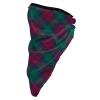 Neck Gaiter Face Mask Clan Lindsay Maroon and Green Scottish Tartan Scarf Cover Sun Bandanas for Fishing Sports view 3