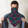 Neck Gaiter Face Mask Clan Lindsay Maroon and Green Scottish Tartan Scarf Cover Sun Bandanas for Fishing Sports view 4