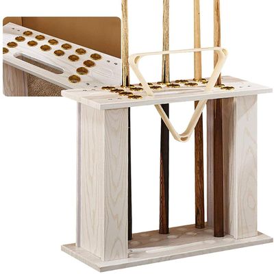 Cue Racks Pool Cue Rack Standing Cue Rack Billiard Rack Stick Stand Holds 16 Cues-Solid Wood Billiard Table Accessories Billiard Accessories WEWYQSJXBXF-211222(Color:White)