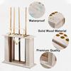 Cue Racks Pool Cue Rack Standing Cue Rack Billiard Rack Stick Stand Holds 16 Cues-Solid Wood Billiard Table Accessories Billiard Accessories WEWYQSJXBXF-211222(Color:White) view 4