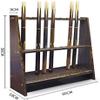 Cue Racks Pool Cue Rack Billiard Stick Rack Solid Wood 10 Hole Billiard Rack Suitable for Gym Entertainment Center Pool Cue Rack WEWYQSJXBXF-211222(Color:Brown) view 2