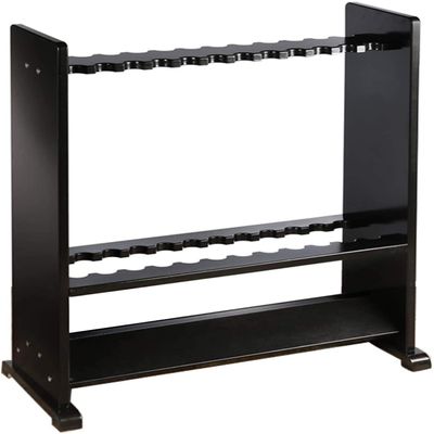 Cue Racks Pool Cue Rack Wooden Billiard Cue Storage Rack 24-Hole Floor-Standing Cues Accessories Billiard Hall Public Entertainment Home WEWYQSJXBXF-211222(Color:Black)