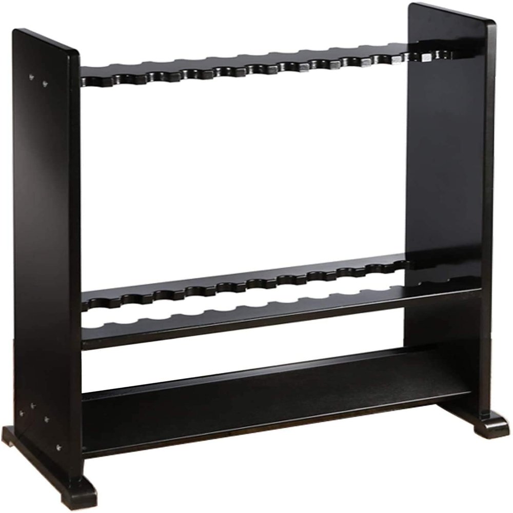 Cue Racks Pool Cue Rack Wooden Billiard Cue Storage Rack 24-Hole Floor-Standing Cues Accessories Billiard Hall Public Entertainment Home WEWYQSJXBXF-211222(Color:Black)