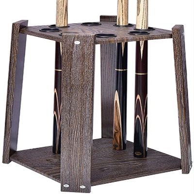 Cue Racks Pool Cue Rack Billiard Cue Racks Pool Floor Stand Holds 8 Cues Rubber Circle Pads Billiard Pool Sticks Holder Billiard Accessories WEWYQSJXBXF-211222(Color:Brown;Size:L30cm-H60cm)