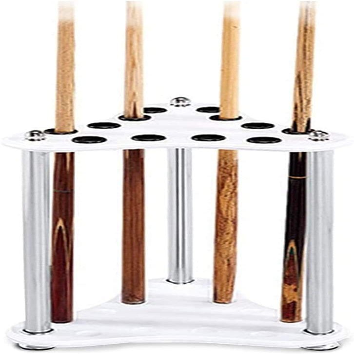 Cue Racks Pool Cue Rack 12 Hole Wooden Floor-Standing Pool Cue Placement Rack Billiard Pool Cue Rack Stick Holder Pool Cue Organizers WEWYQSJXBXF-211222(Color:White)