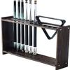 Cue Racks Pool Cue Rack Wood Billiard Cue Rack Stand Billiard Pool Cue for Homes Clubs Pool Cue Rack Black Wood Grain 12 Holes Billiard Accessories WEWYQSJXBXF-211222(Color:Black) view 1