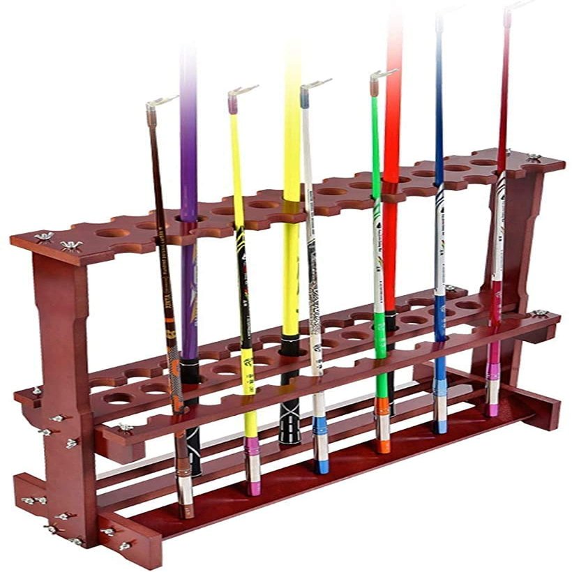 Cue Racks Pool Cue Rack Floor Pool Cues Support Solid Wood Multi Function Floor Standing Billiard Pole Rack Easy Assembly for Schools Homes Clubs WEWYQSJXBXF-211222(Size:C)