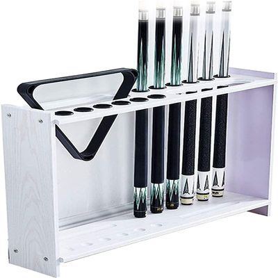 Cue Racks Pool Cue Rack Storage Rack Floor Corner Cue Rack Cue Stand Holds 12 Cues Easy to Clean Billiards Rack Holder WEWYQSJXBXF-211222(Color:White)