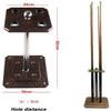 Cue Racks Pool Cue Rack Holder Floor Standing Wooden Pool Cue Rack Cue Rack Holder Holds 4 Cue Sticks WEWYQSJXBXF-211222(Color:Brown) view 3