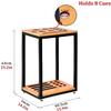 Cue Racks Pool Cue Rack Classic Square Billiard Cue Stand Freestanding Brown Display Stand Holds 8 Cue WEWYQSJXBXF-211222 view 3