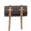London Craftwork Classic Bicycle Round Tool Bag Genuine Leather Seat Frame Handlebar Black Vintage Brown roll-bl-Green view 2