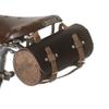 London Craftwork Classic Bicycle Round Tool Bag Genuine Leather Seat Frame Handlebar Black Vintage Brown roll-bl-Green view 4