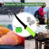 HOWORR Fillet Knife, 7 Inches Professional Filet Knife for Fish, Stainless Steel Blade Fishing Knifes with Sharpener and Cutting Resistant Gloves, Fishing Stuff, Fishing Accessories, Green view 2
