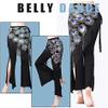 Women Belly Dance Hip Scarf Triangle Belt Skirt with Fringe (Blue) view 2