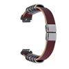 TryBest Leather Straps for Fitbit Inspire HR,Women Men Leather + Metal Replacement Wristband Adjustable 5.5-8.1 inch Compatible with Fitbit Inspire/Fitbit Inspire HR - Brown view 2