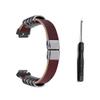 TryBest Leather Straps for Fitbit Inspire HR,Women Men Leather + Metal Replacement Wristband Adjustable 5.5-8.1 inch Compatible with Fitbit Inspire/Fitbit Inspire HR - Brown view 4