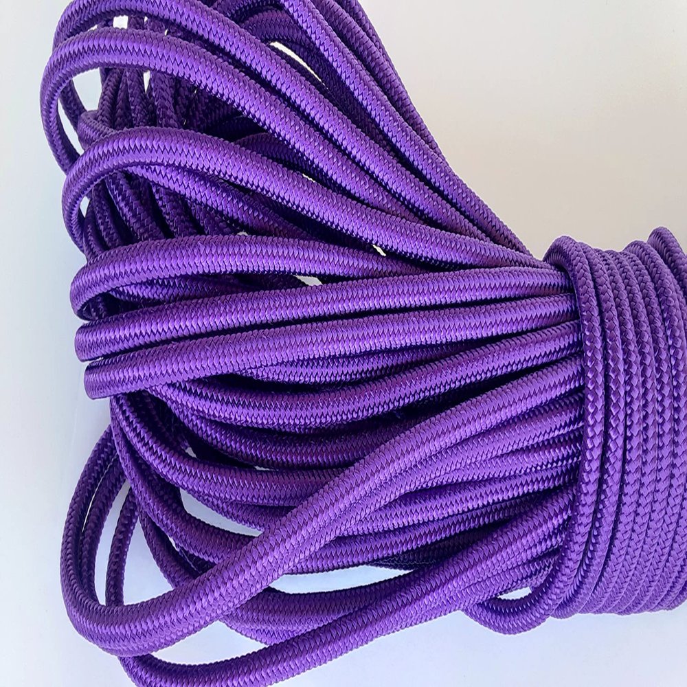 1/4 x 100 ft. Stiff Braid Polyester Halter Rope. Purple