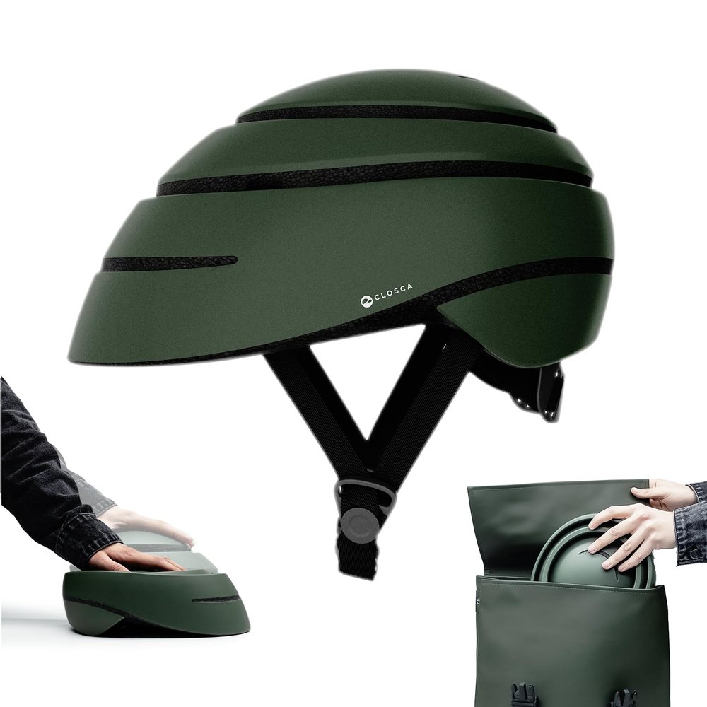 CLOSCA. Foldable Helmet. The Bike Helmet for Women and Men. Certificate for Bicycle, Scooter, Electric Bicycle, Inline Skates and Skateboards.