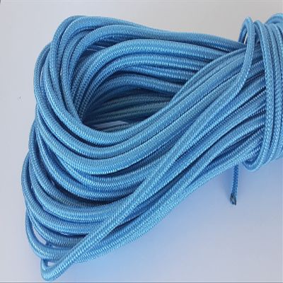 1/4 x 100 ft. Stiff Braid Polyester Halter Rope. Light Blue