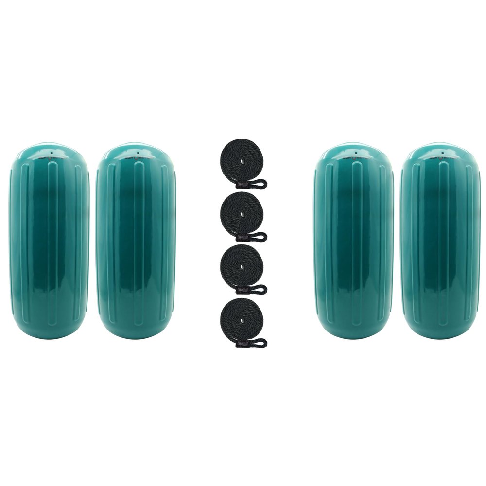 Extreme Max 3006.8515.4 BoatTector HTM Inflatable Fender Value 4-Pack - 10" x 27", Teal