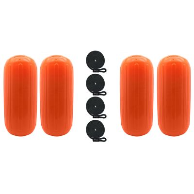 Extreme Max 3006.7729.4 BoatTector HTM Inflatable Fender Value 4-Pack - 8.5" x 20", Neon Orange