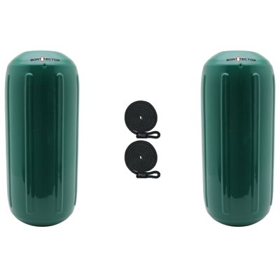 Extreme Max 3006.7471.2 BoatTector HTM Inflatable Fender Value 2-Pack - 6.5" x 15", Forest Green