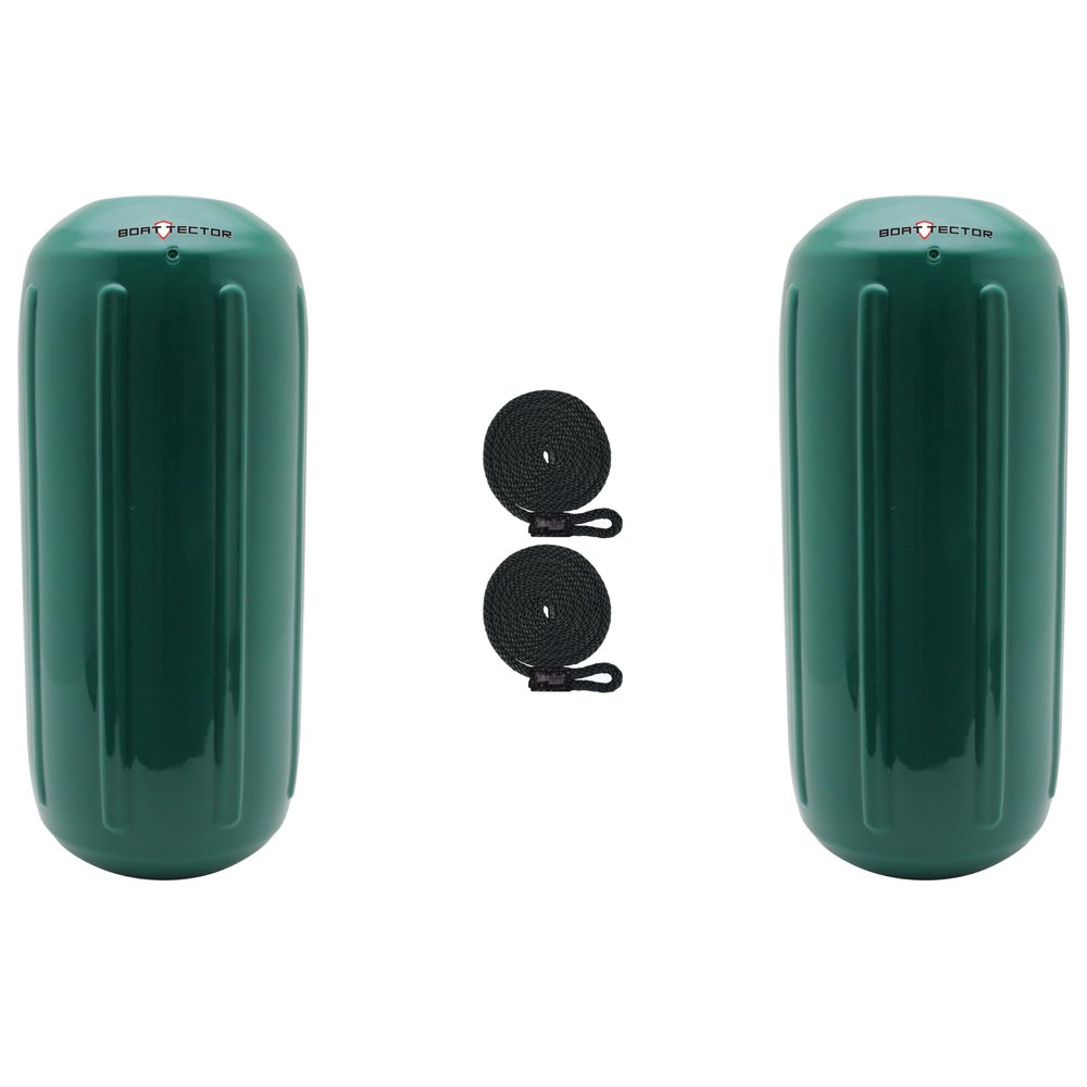 Extreme Max 3006.7471.2 BoatTector HTM Inflatable Fender Value 2-Pack - 6.5" x 15", Forest Green