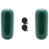 Extreme Max 3006.7471.2 BoatTector HTM Inflatable Fender Value 2-Pack - 6.5" x 15", Forest Green view 1