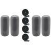Extreme Max 3006.7474.4 BoatTector HTM Inflatable Fender Value 4-Pack - 6.5" x 15", Gray view 1