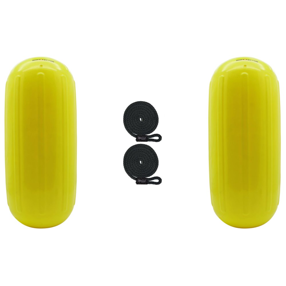 Extreme Max 3006.7718.2 BoatTector HTM Inflatable Fender Value 2-Pack - 6.5" x 15", Neon Yellow