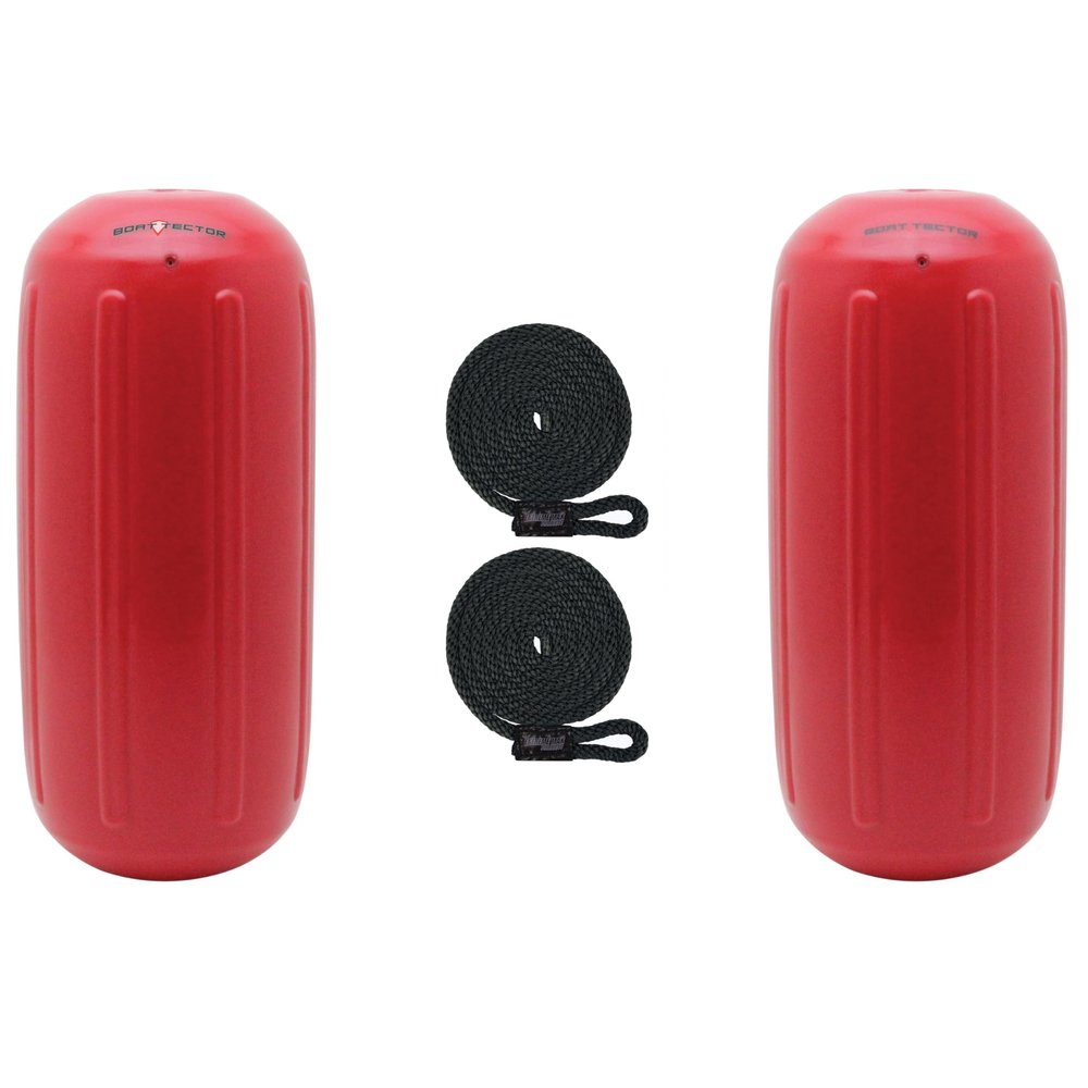 Extreme Max 3006.7462.2 BoatTector HTM Inflatable Fender Value 2-Pack - 6.5" x 15", Bright Red